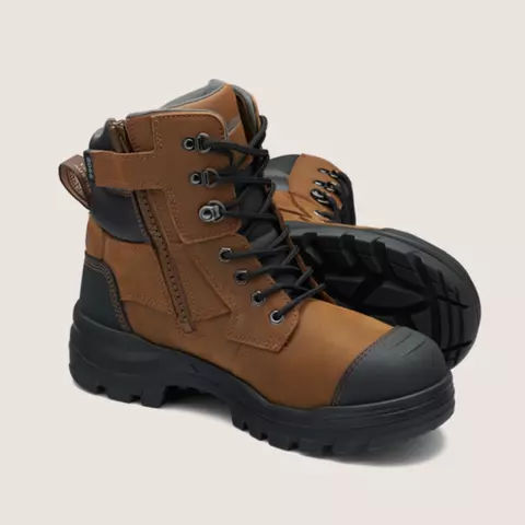 Blundstone Unisex Rotoflex Safety Boots Saddle Brown
